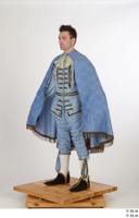  Photos Man in Historical Dress 26 16th century Blue suit Historical Clothing a poses blue cloak whole body 0010.jpg